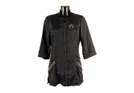 Trimshirt Zwart met strass steentjes Tikima S t/m XXL