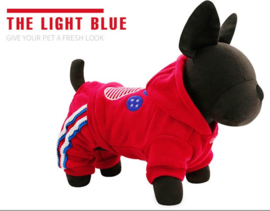 Honden sportpak Paw Blauw - Medium - Ruglengte 35 cm - In Voorraad