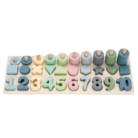 Leren Tellen en Vormenplank