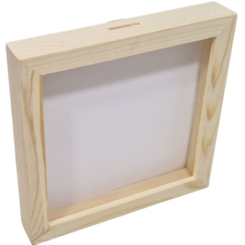 Spaarpot met Plexiglas