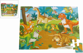 Vloerpuzzel Dinoworld Karton 35 delig