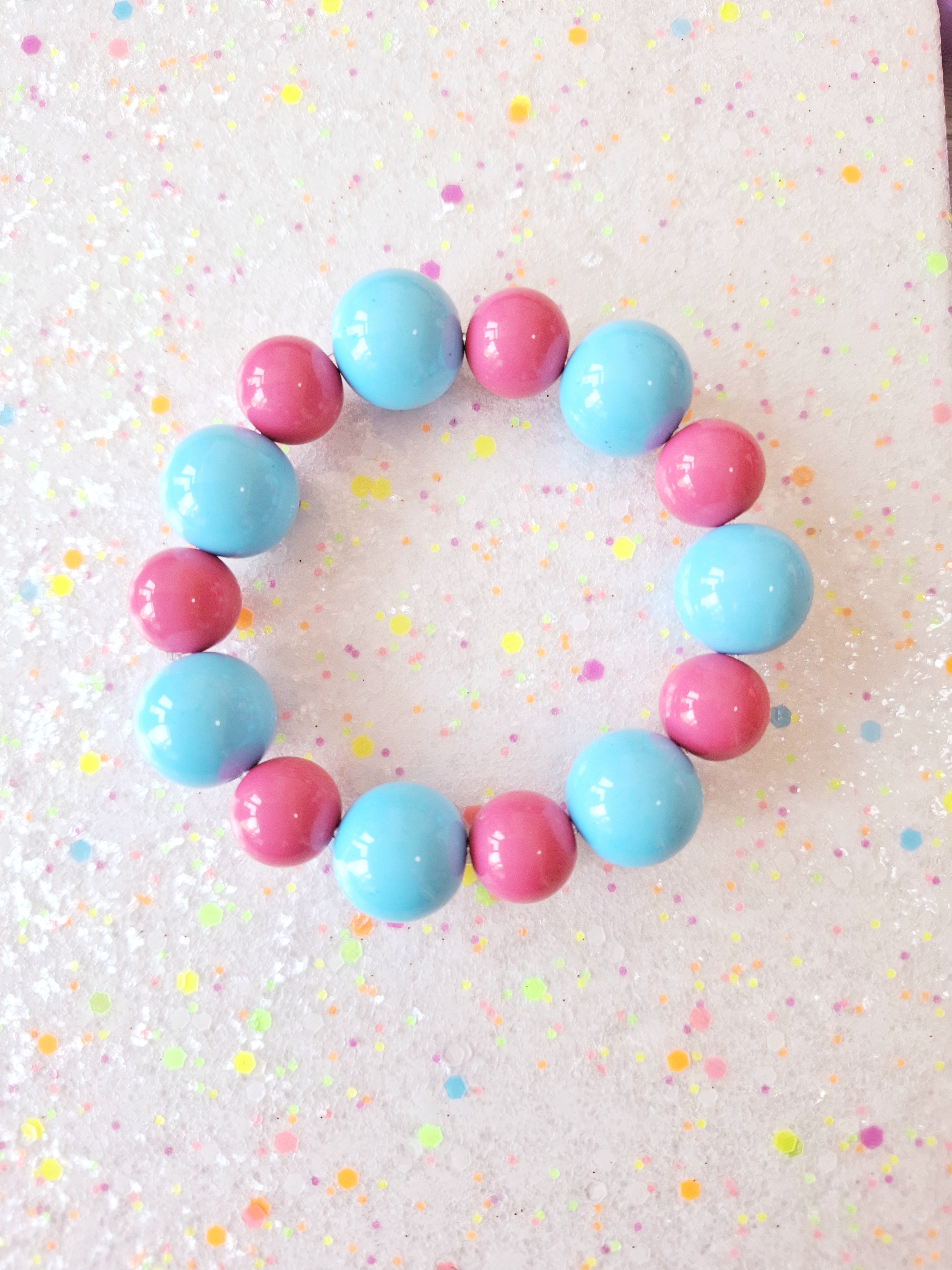 Turquoise Bubblegum Pink