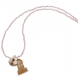 ketting met hanger - Sunita white (silver) Buddha charm necklace