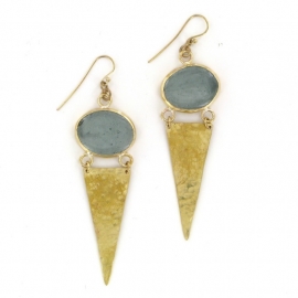 oorhanger - Metho Earrings grey by Made Kenya