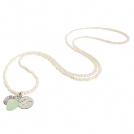 ketting met hanger - Anju White Buddha charm necklace