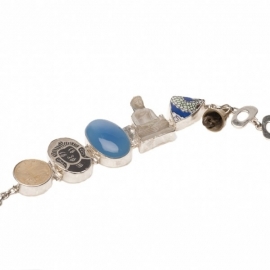 armband -  Lucky Buddha bracelet blue onyx
