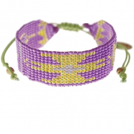 armband - Malinalli purple Aztec bracelet