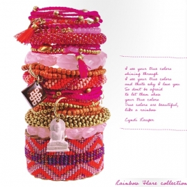 armband - Twist rainbow ruby bracelet
