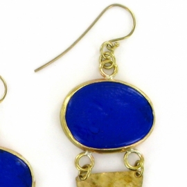 oorhanger - Metho Earrings blue by Made Kenya