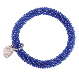 armband - Twist rainbow cobalt bracelet