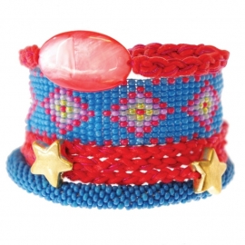 armband - Ollin Cyan Aztec bracelet