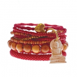 armband - Milipede red bracelet