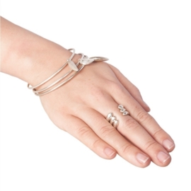 armband - Pembe Charm Bangles silver plated by Made Kenya