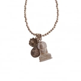 ketting met hanger - Anju Silver Buddha charm necklace