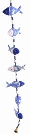 fish string blauw-wit