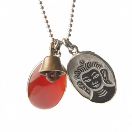 hanger - Lucky Buddha red onyx pendant