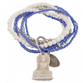 armband - Nirmala Cobalt Buddha charm bracelet