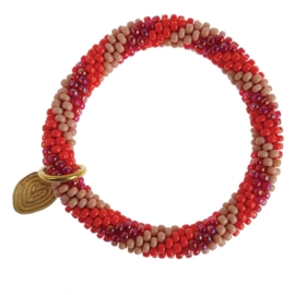 Twist spiral ruby bracelet