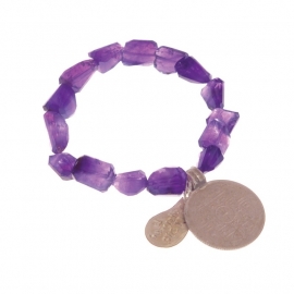 armband - Purple Buddha charm bracelet