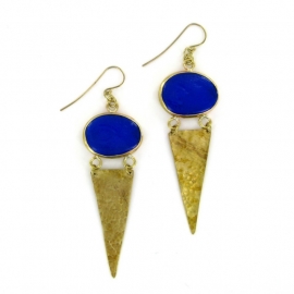 oorhanger - Metho Earrings blue by Made Kenya