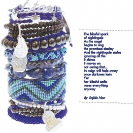 armband - Nirmala Blue Buddha charm bracelet