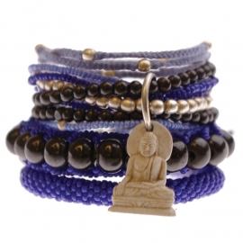 armband - Nirmala Blue Buddha charm bracelet