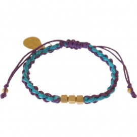 armband - Flush 2 string purple bracelet