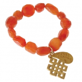 armband - Red Buddha charm bracelet