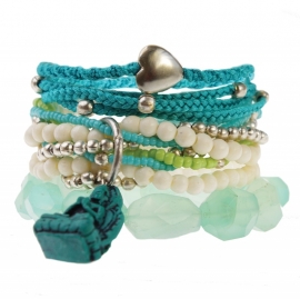 armband - Nirmala turquoise Buddha charm bracelet