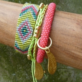 Calli lime Aztec bracelet