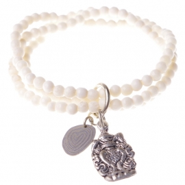 armband - Anju White Buddha charm bracelet