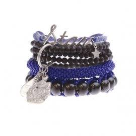 armband - Twist blue bracelet