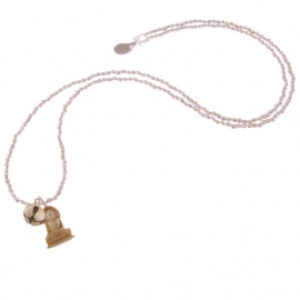 ketting met hanger - Sunita white (silver) Buddha charm necklace