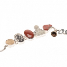 armband - Lucky Buddha bracelet red onyx
