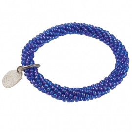 armband - Twist rainbow cobalt bracelet