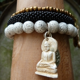 armband - Lotus Buddha charm bracelet