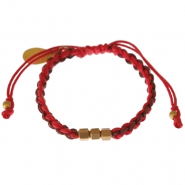 armband - Flush 2 string brown bracelet