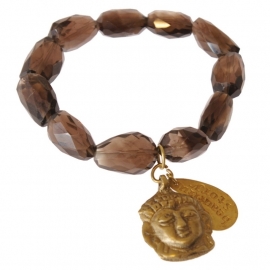 armband - Brown Buddha charm bracelet