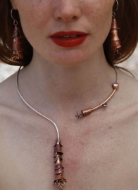 Silver and Copper Design necklace