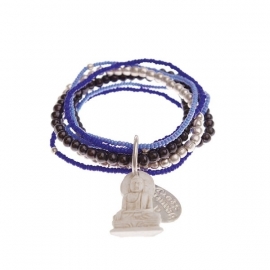 armband - Nirmala Blue Buddha charm bracelet