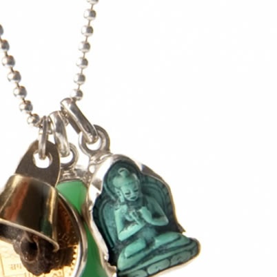 Buddha zilveren ring met turquoise