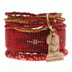 A Beautiful Story armbanden setje rood