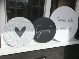 (muur) cirkel dots met hart