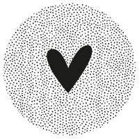 (muur) cirkel dots met hart