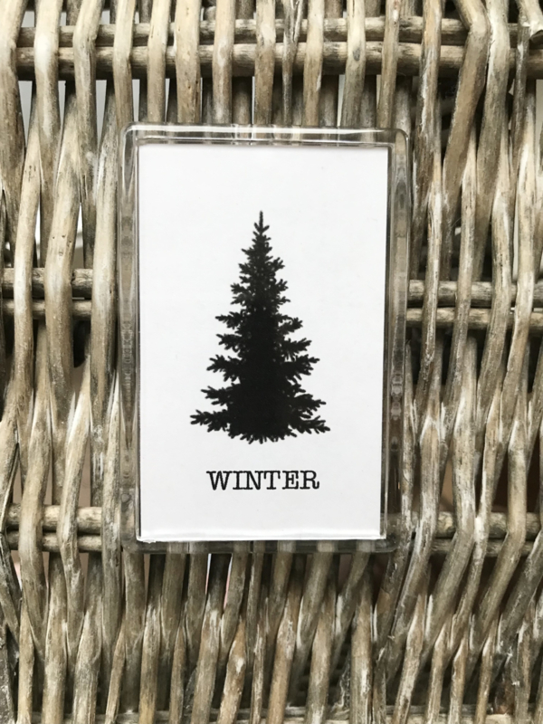 Magneet I winter kerstboom