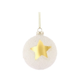 House Doctor kerstbal Snow - White/ Gold