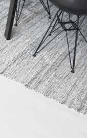 Rug Solid Lederen Vloerkleed Light Grey / div. afmetingen