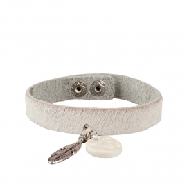 Tante Taat safari-armband Witte Leeuw met bedel