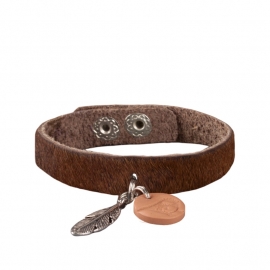 Tante Taat safari-armband Antilope (donker) met bedel