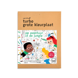 Makii Turbo Grote Kleurplaat 'Jungle'